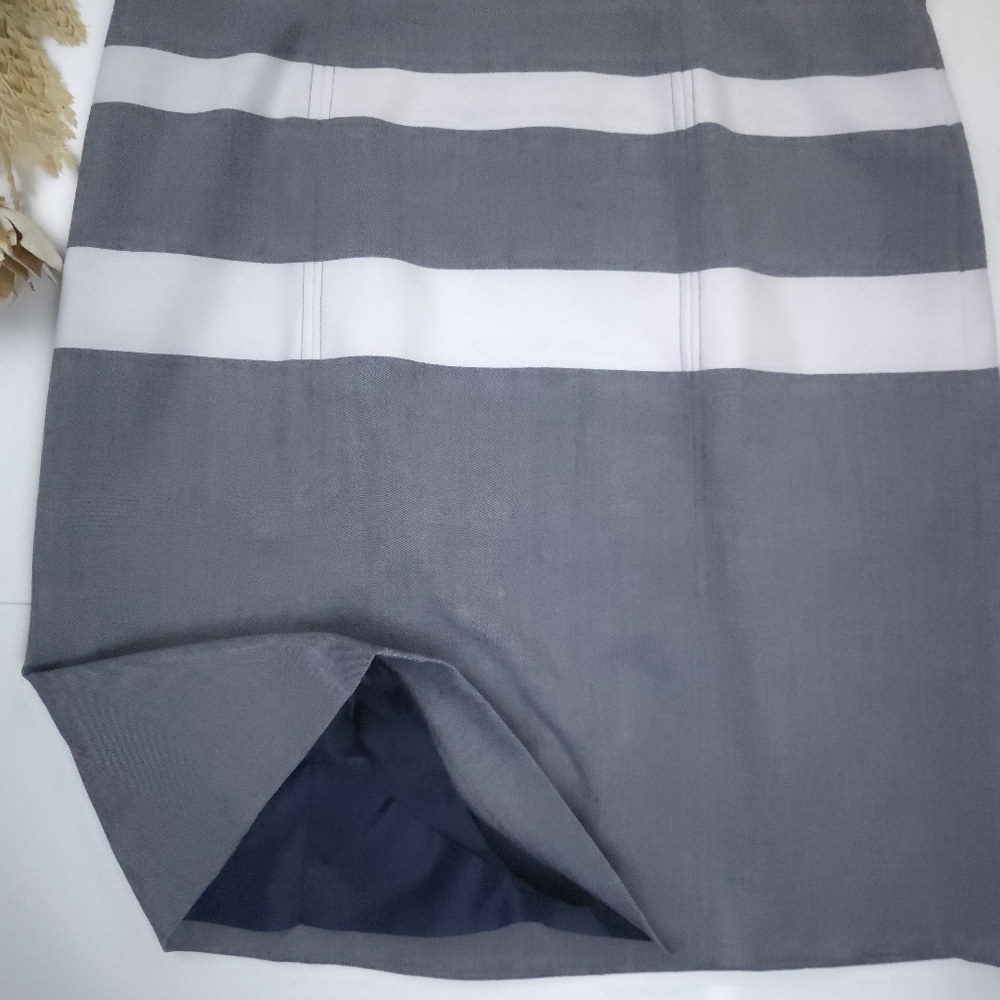Tommy Hilfiger Women's Blue Grayish Striped Dress Sz 12 - Picture 4 of 10